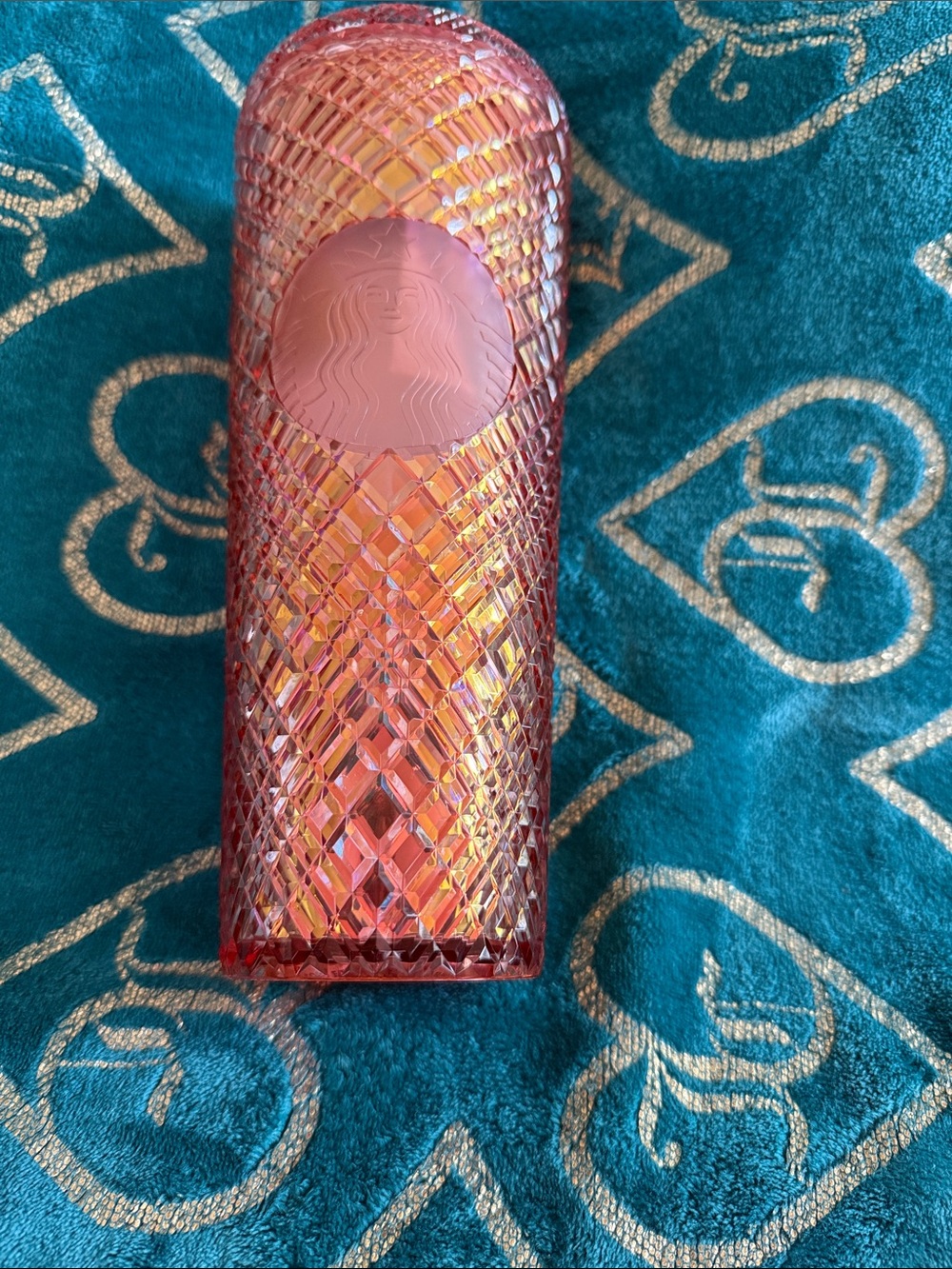 Starbucks Pink Iridescent Textured Tumbler 22 oz